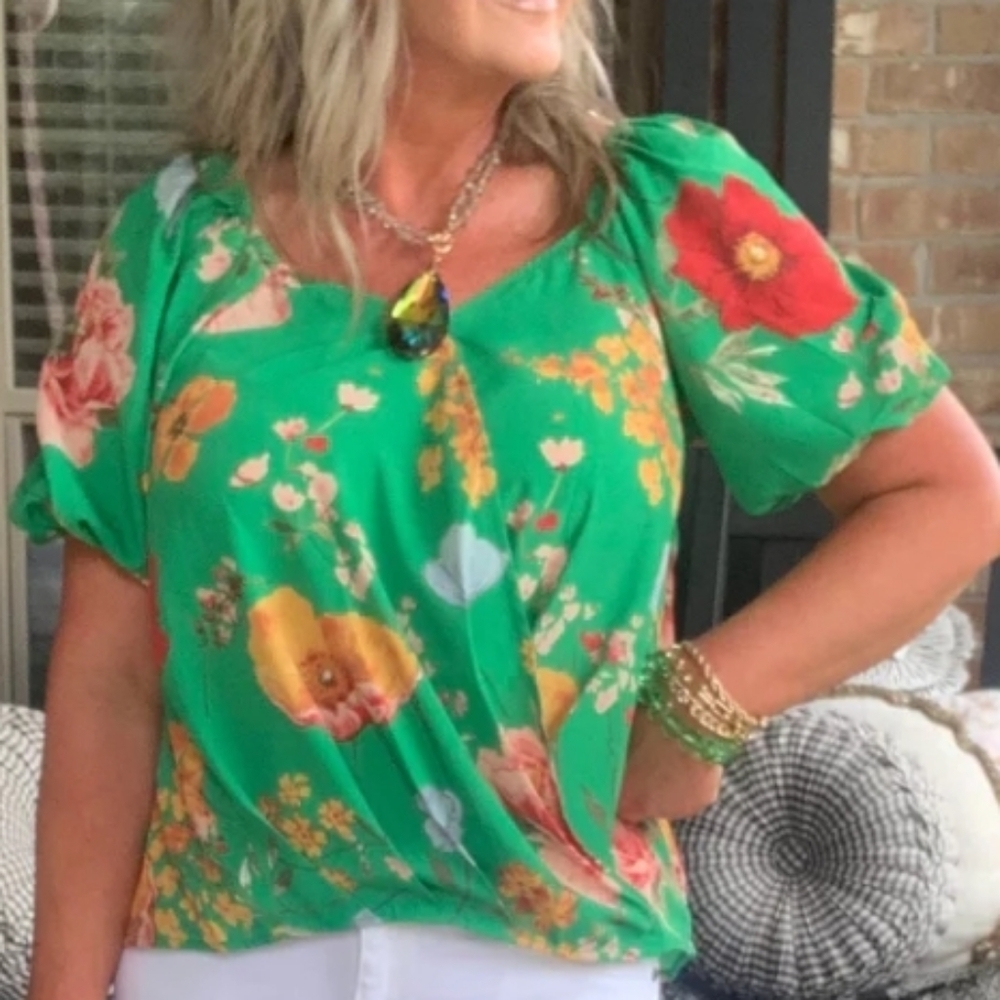 Umgee Floral Blouse